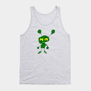 Green little alien monster Tank Top